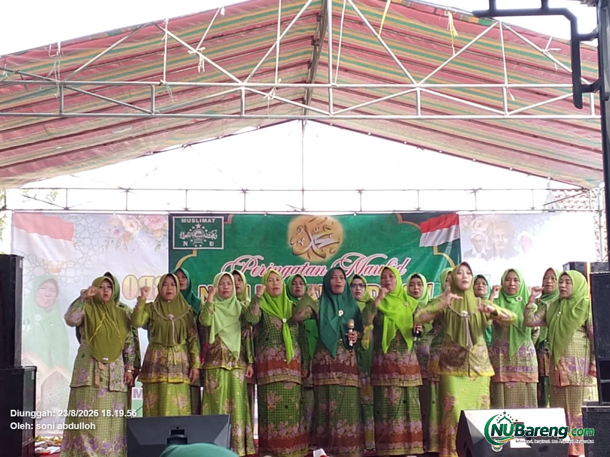Peringati Maulid Nabi dan HUT RI, muslimat   mundusewu gelar Muslimat bersholawat bersama Majlis hubburrosul bareng Jombang