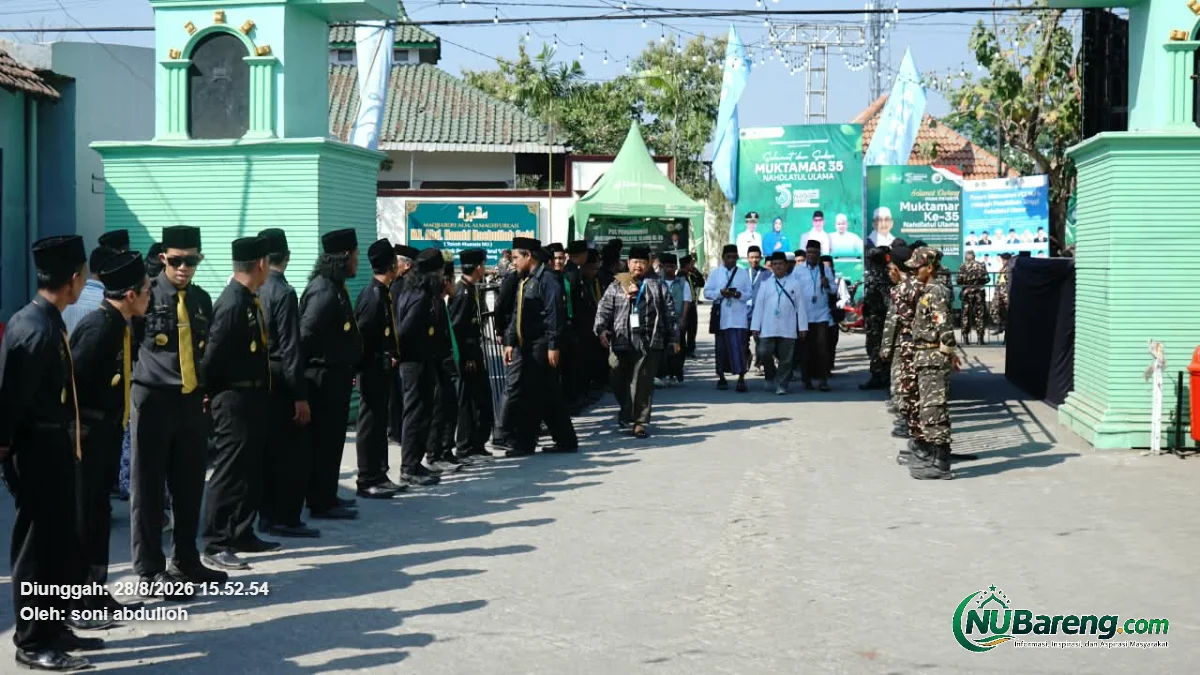 Sinergi Banser dan PASTI PN Kawal Ketat Sidang Pleno I Muktamar NU ke-35 di Tambak Beras, Suasana Kondusif Diikuti Ribuan Muktamirin